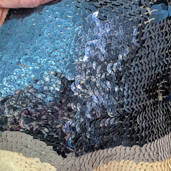 Tory Burch Black and Cream Sequin Blouse - Picture 8 of 11